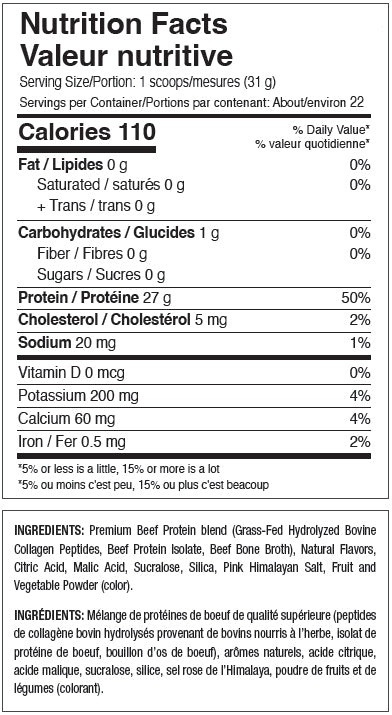 BEEF Protein - Grass-Fed Hydrolyzed 1.5lb
